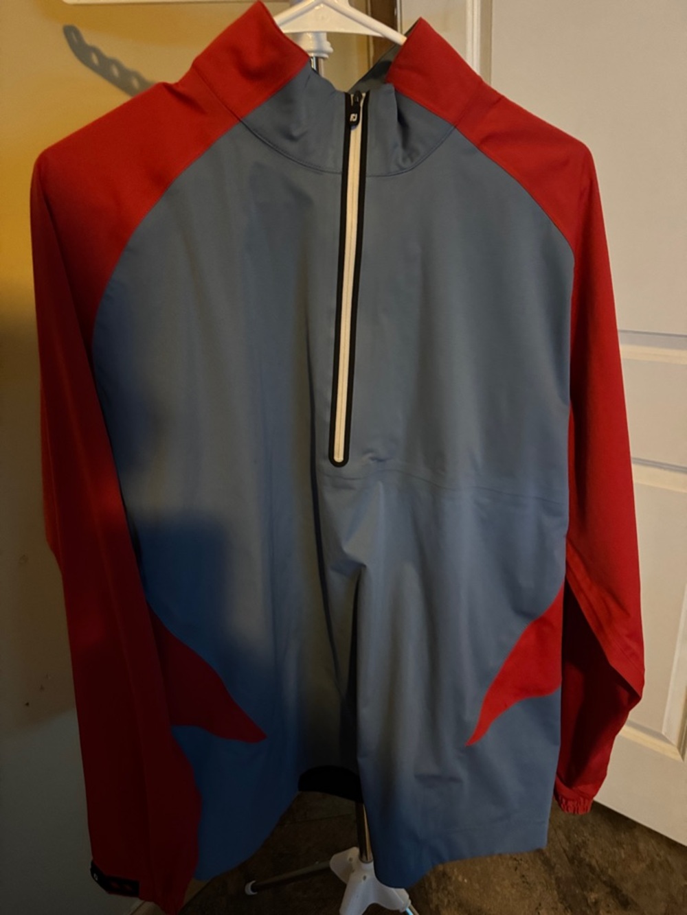 FootJoy Red & Slate Blue Men's Lightweight Half-Zip Golf Jacket